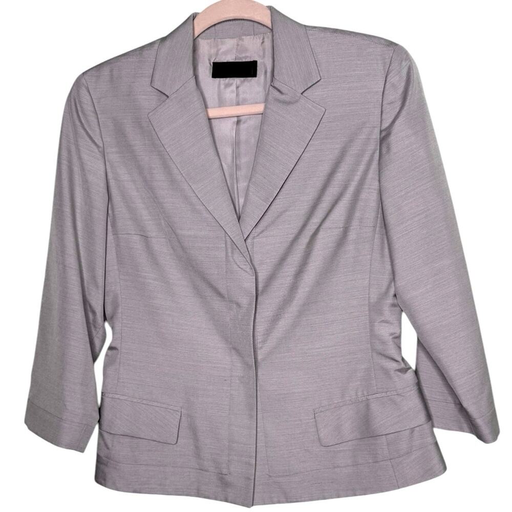 Narciso Rodriguez Made in Italy Silk Blazer Light Grey